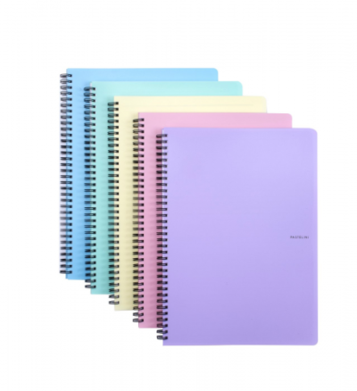 Carnet spiralé A6 PP PASTELINI assorti